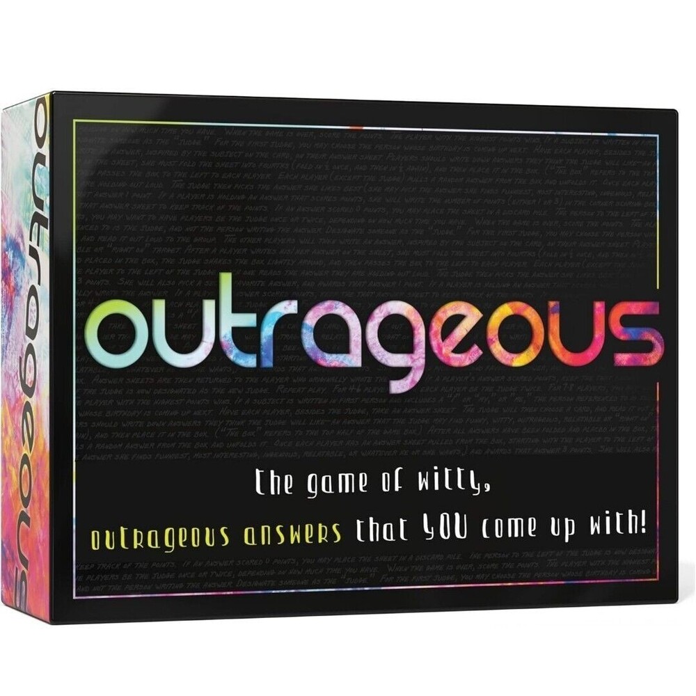 OUTRAGEOUS Family Party Game 4-8 Player's, NEW! Sealed! Fun Laughs Hilarious
